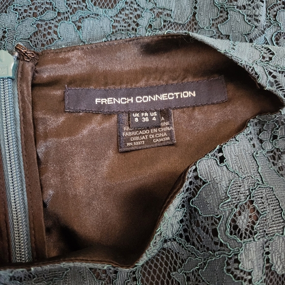 NWT French Connection Green Lace Dress - Picture 3 of 4
